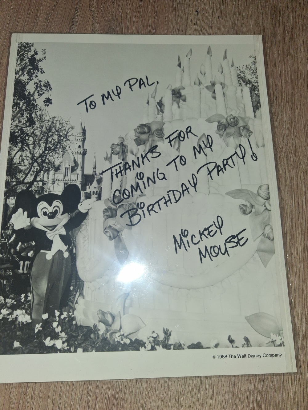 Mickey Mouse Black & White Birthday Photo Print - Disney